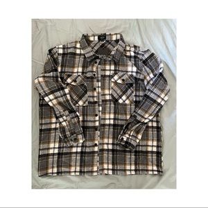 BoohooMAN Mens Plus Long Sleeve Heavyweight Check Overshirt Size 4X BRAND NEW